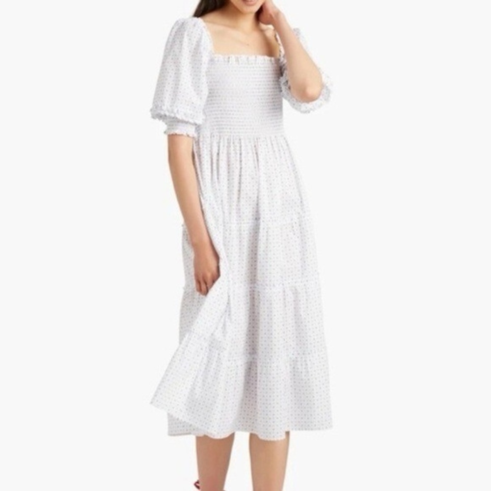 Hill House White Puff Sleeve Sundress
